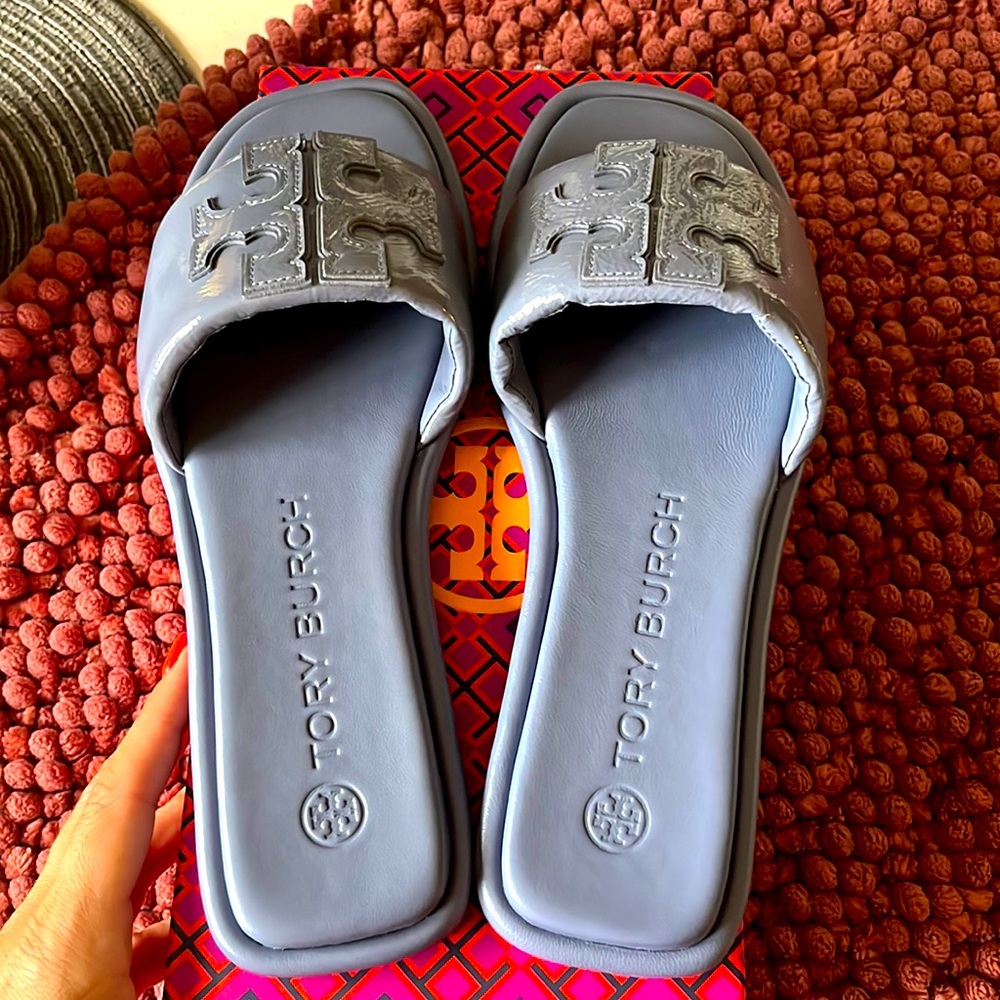 Spring lotus double t strap sports slide - Tory Burch